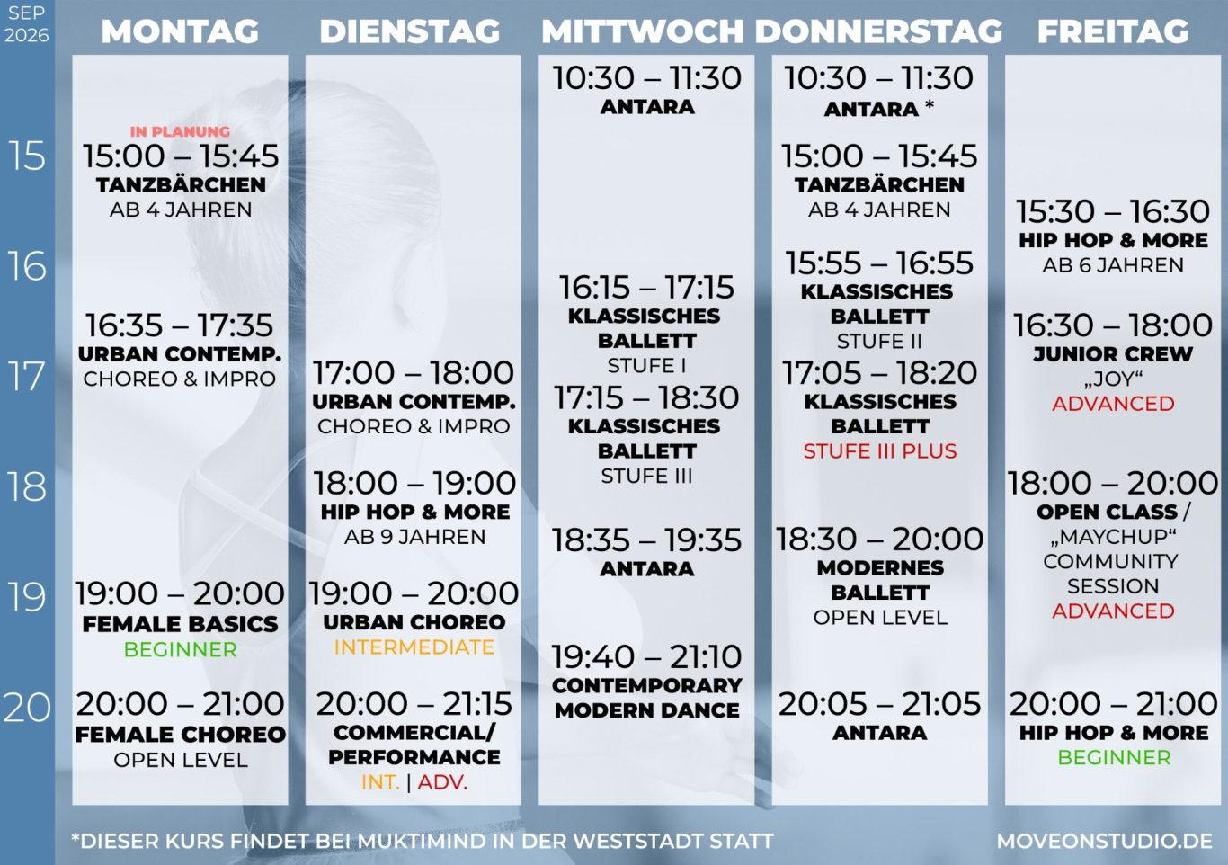 Tanzkurs-Plan in Karlsruhe